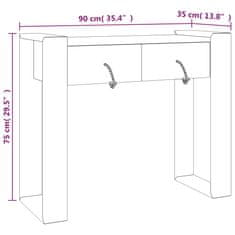 Vidaxl Konzolový stolek 90 x 35 x 75 cm masivní teakové dřevo