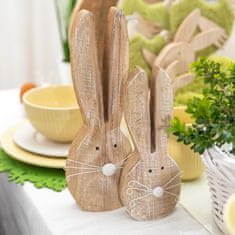 Homla RUBY dřevěný králík přírodní 22 cm