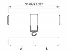 EVVA Bezpečnostní zámková vložka EVVA FPS 66/K41 (40/65) se 3mi klíči a knoflíkem