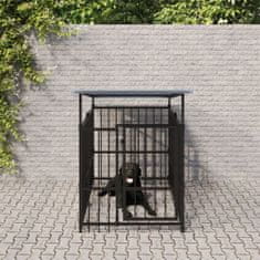 Petromila Venkovní psí kotec se střechou ocel 1,88 m²