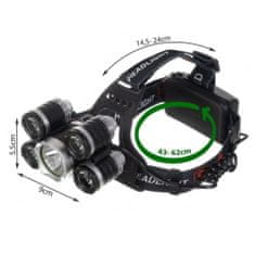 Iso Trade Multifunkční čelovka 5 x LED T6 CREE IsoTrade