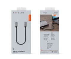 Satechi kabel, pleten, USB-C, 40Gb/s, 25 cm, siv