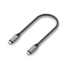 Satechi kabel, pleten, USB-C, 40Gb/s, 25 cm, siv