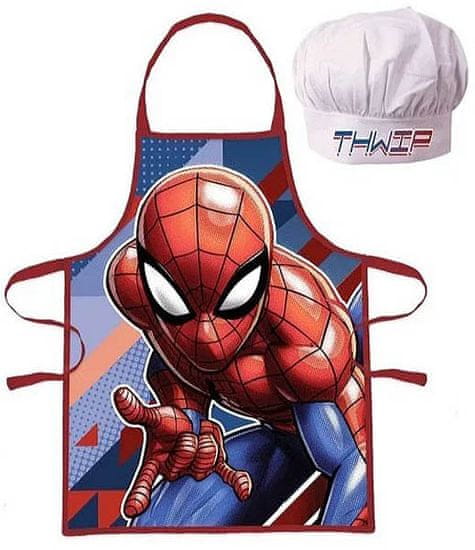 MARVEL Chlapecká kuchařská zástěra s čepicí - Spiderman
