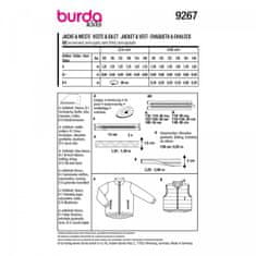 Burda Střih Burda 9267 - Dětský střih vesty a bundy