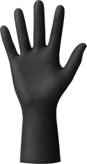 MERCATOR MEDICAL Ideall Nitrile Moto Ochranné nitrilové rukavice černé 100 ks velikost M