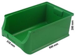 Skladovací plastové úložný Box - ProfiPlus 5 | Zelená