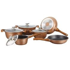 Northix Set of Cookware, 6 Pans - Brown 