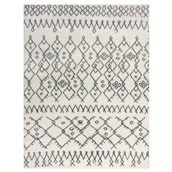 Flair Rugs Kusový koberec Furber Adil Fur Berber Ivory/Black 160x230 cm