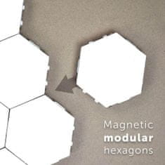 Northix Nástěnné šestiúhelníkové osvětlení - 10 modulů 