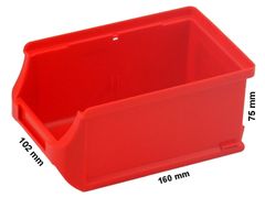 Profiplast Skladovací plastové úložný Box ProfiPlus 2 | Červené