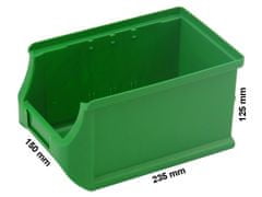 Skladovací plastové úložný Box ProfiPlus 3 | Zelená