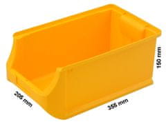 Profiplast Skladovací plastové úložný Box ProfiPlus 4 | Žlutá