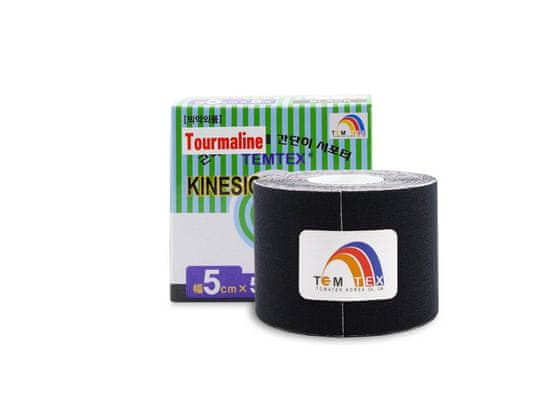 TEMTEX kinesiotape Tourmaline - 5cmx5m - černý