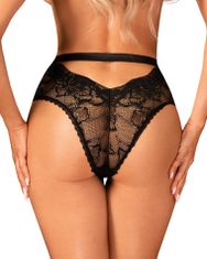 Obsessive Smyslné kalhotky Olvidia panties - Obsessive černá XS/S