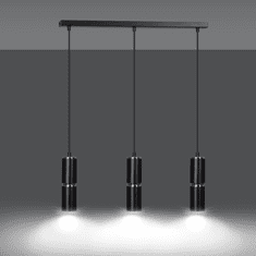 shumee MODESTO 3 BLACK 168/3 moderní svítidlo černé chromované trubice LED doplňky