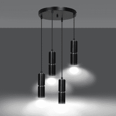 shumee MODESTO 4 BLACK PREMIUM 168/4PREM moderní lampa černé chromované trubice LED příslušenství