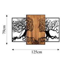 ASIR GROUP ASIR Nástěnná dekorace dřevo kov TREE LOVE černá ořech