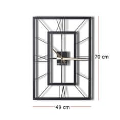 ASIR GROUP ASIR Nástěnné hodiny kov černé 70 x 49 cm