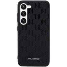 Karl Lagerfeld KLHCS23SSAKLHPK hard silikonové pouzdro Samsung Galaxy S23 5G black Saffiano Mono Metal Logo