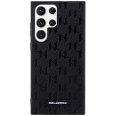 Karl Lagerfeld KLHCS23LSAKLHPK hard silikonové pouzdro Samsung Galaxy S23 ULTRA 5G black Saffiano Mono Metal Logo