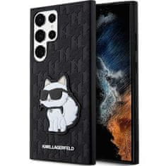 Karl Lagerfeld KLHCS23LSAKLHCPK hard silikonové pouzdro Samsung Galaxy S23 ULTRA 5G black Saffiano Monogram Choupette