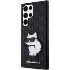 Karl Lagerfeld KLHCS23LSAKLHCPK hard silikonové pouzdro Samsung Galaxy S23 ULTRA 5G black Saffiano Monogram Choupette