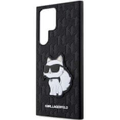 Karl Lagerfeld KLHCS23LSAKLHCPK hard silikonové pouzdro Samsung Galaxy S23 ULTRA 5G black Saffiano Monogram Choupette