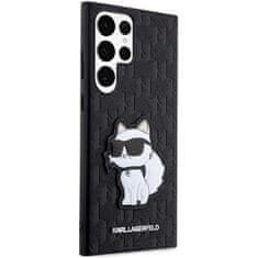 Karl Lagerfeld KLHCS23LSAKLHCPK hard silikonové pouzdro Samsung Galaxy S23 ULTRA 5G black Saffiano Monogram Choupette