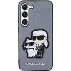 Karl Lagerfeld KLHCS23MSANKCPG hard silikonové pouzdro Samsung Galaxy S23 PLUS 5G grey Saffiano Karl & Choupette