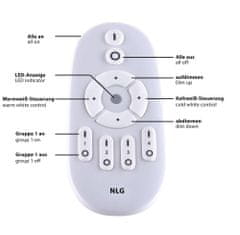 PAUL NEUHAUS LEUCHTEN DIREKT is JUST LIGHT LED panel svítidlo v bílé s nastavitelnou barvou světla a dálkovým ovládáním s funkcí stmívání 2700-5000K