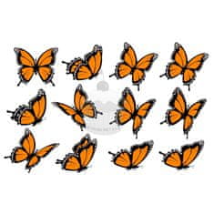 Caketools "Motýli oranžové 12ks" - A4