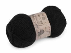 Kraftika 1ks (940) černá pletací příze melange wool 100 g, pletací