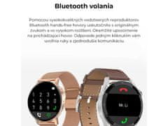 Bomba Smart hodinky ES055 - NFC, GPS, sportovní funkce + řemínek navíc Barva: Růžová ES055_METAL-GOLD_WITH-EXTRA-STRA