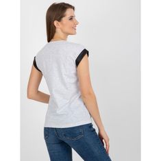 FANCY Dámské tričko s kapsičkou ROSEDA světle šedé FA-TS-8423.18P_394291 Univerzální
