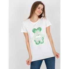 FANCY Dámské tričko s 3D aplikací RUPERTA ecru-zelené FA-TS-8500.19P_394317 Univerzální