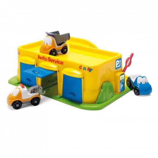 Dantoy Fun Cars autoservis se 3 autíčky 4ks 12m+