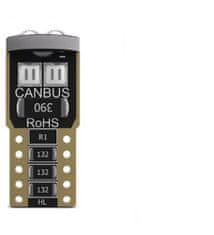 Rabel LED autožárovka T10 W5W 6smd 3030 canbus MODRÁ