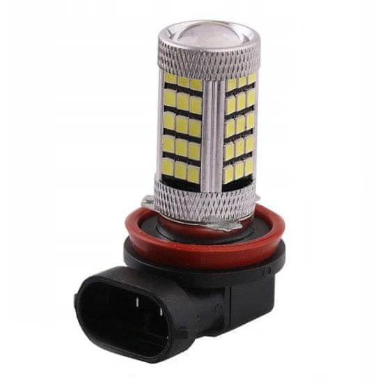 Rabel LED autožárovka H8 H11 63 smd 2835 DRL bílá s čočkou