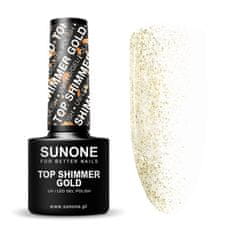 Sunone Gel lak 5g TOP SHIMMER GOLD vrchní třpytivý gel lak