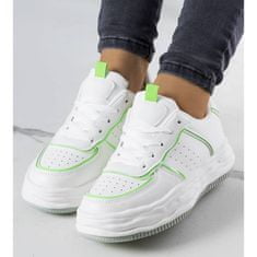 Bílé tenisky se zelenými vložkami velikost 40