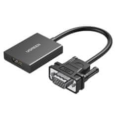 Ugreen CM513 adaptér VGA / HDMI 0.15m, černý