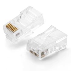 Ugreen NW110 100x konektor RJ45 8P8C Cat5, průsvitné