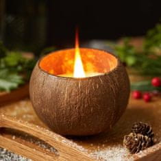 Jungle Culture Přírodní ekologická svíčka z kokosových skořápek a sójového vosku (vůně citrusové limetky)