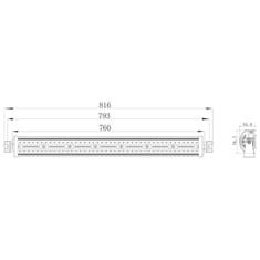 Stualarm LED rampa, 210x3W, 760mm, ECE R10 (wl-87630)