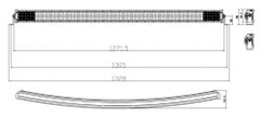 Stualarm LED rampa prohnutá, 216x3W, 1271mm, ECE R10 (wl-ov87964)