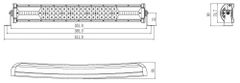 Stualarm LED rampa prohnutá, 90x3W, 555mm, ECE R10 (wl-ov82270)