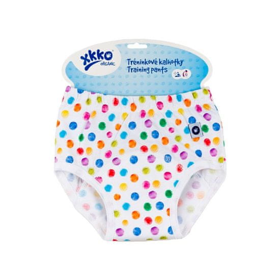 XKKO Tréninkové kalhotky Organic - Watercolor Polka Dots, velikost S