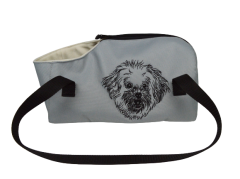 Warrior Dog Přepravní taška - Ruský boloňský psík, šedá