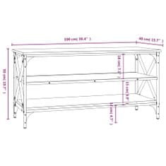 Vidaxl TV skříňka šedá sonoma 100 x 40 x 50 cm kompozitní dřevo